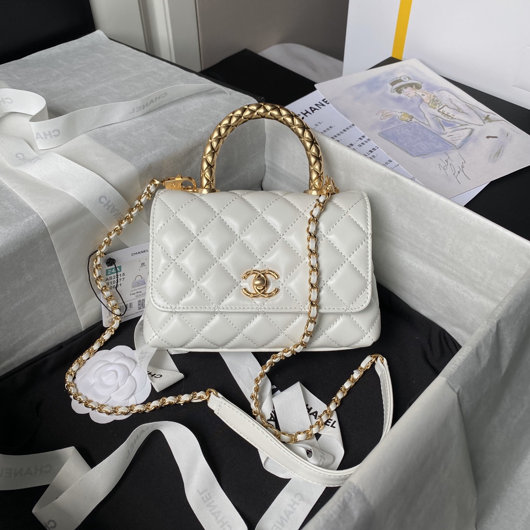 Chanel24atophandlebagsshinygoldtonemetalwhitelambskin6jpg 11 replica designer bags online store