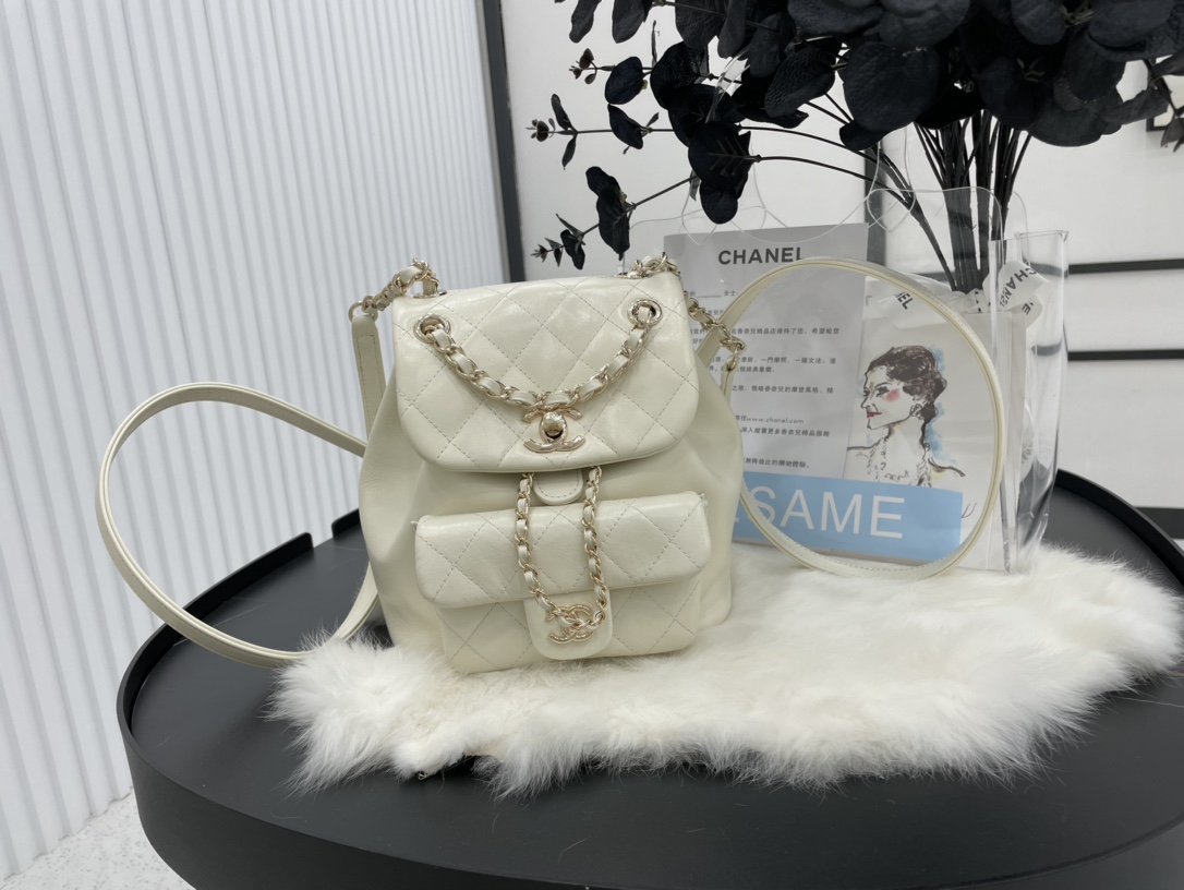 Newauthenticchanelwomenleatherbackpackwhiteforladiesjpg 11 replica designer bags online store